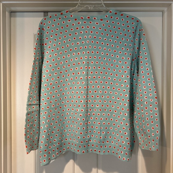 Charming Lands’ End V-Neck Polka Dot Sweater - Picture 5 of 5